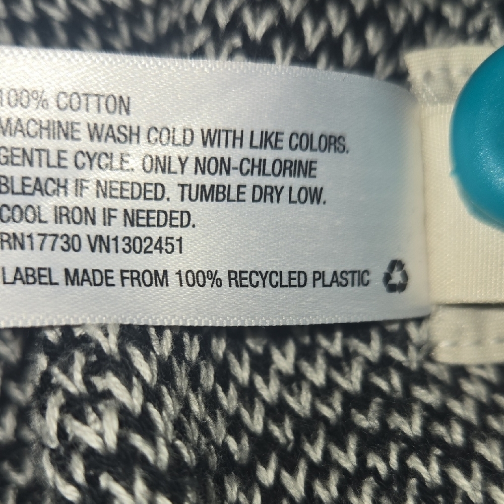 Mossimo Supply Co. Black and Cream Geometric Cardigan - Picture 8 of 9